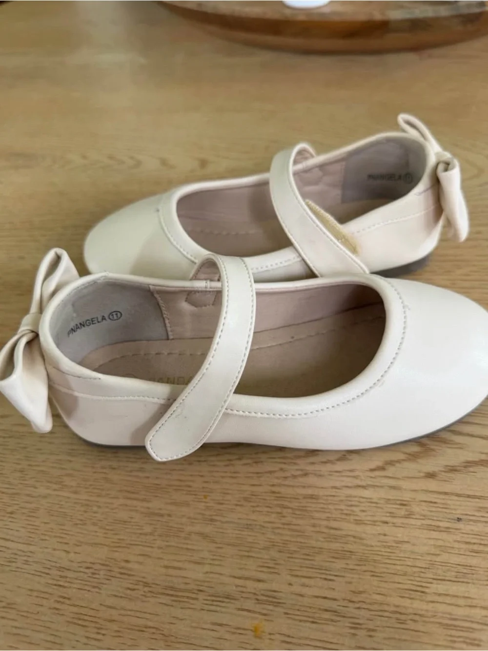 Toddler Mary Jane Bow Shoes Ivory Size 11